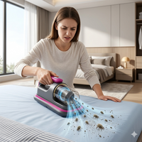 Aspirapolvere Anti-Acari UV™ – Pulizia Profonda per Materassi e Divani (Elimina 99,9% Batteri)