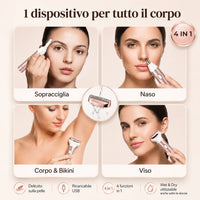 LunaSmooth Pro™ 4-in-1  Rasoio Elettrico Donna