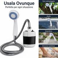 Doccia Portatile Ricaricabile per Campeggio e Viaggi