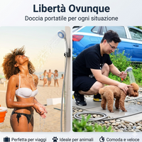 Doccia Portatile Ricaricabile per Campeggio e Viaggi