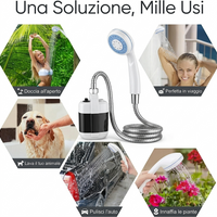 Doccia Portatile Ricaricabile per Campeggio e Viaggi
