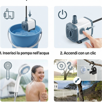 Doccia Portatile Ricaricabile per Campeggio e Viaggi
